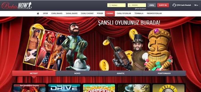 bahisnow hakkında tasarim bahisnow casino sayfasi